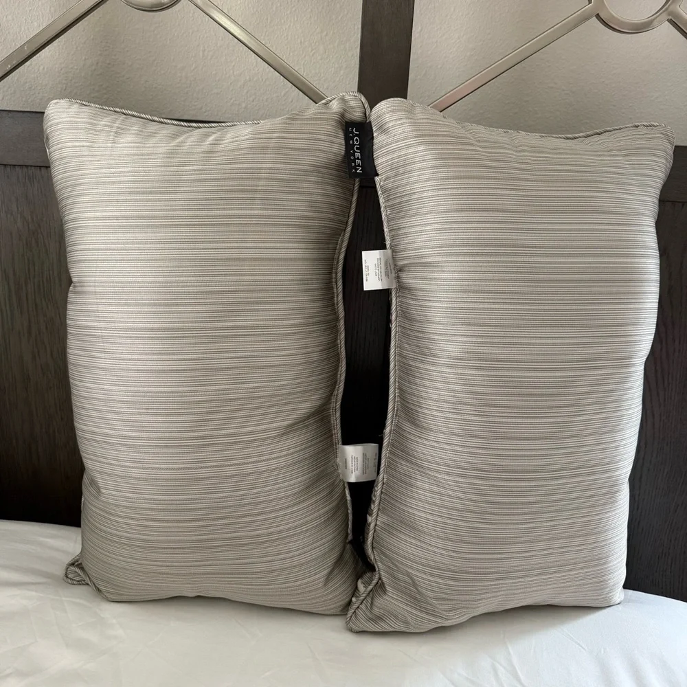 NWOT -  USED TO STAGE HOME SALE: set of two J. Queen rectangular throw pillows